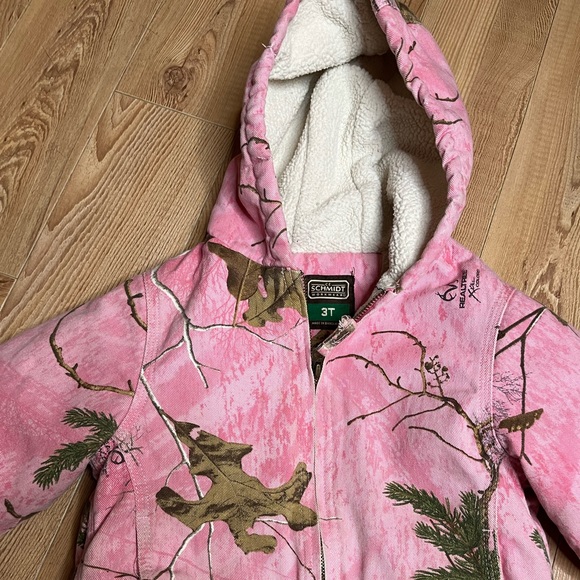 CE Schmidt Workwear For Kids Jacket PINK Camo Realtree - Picture 2 of 4